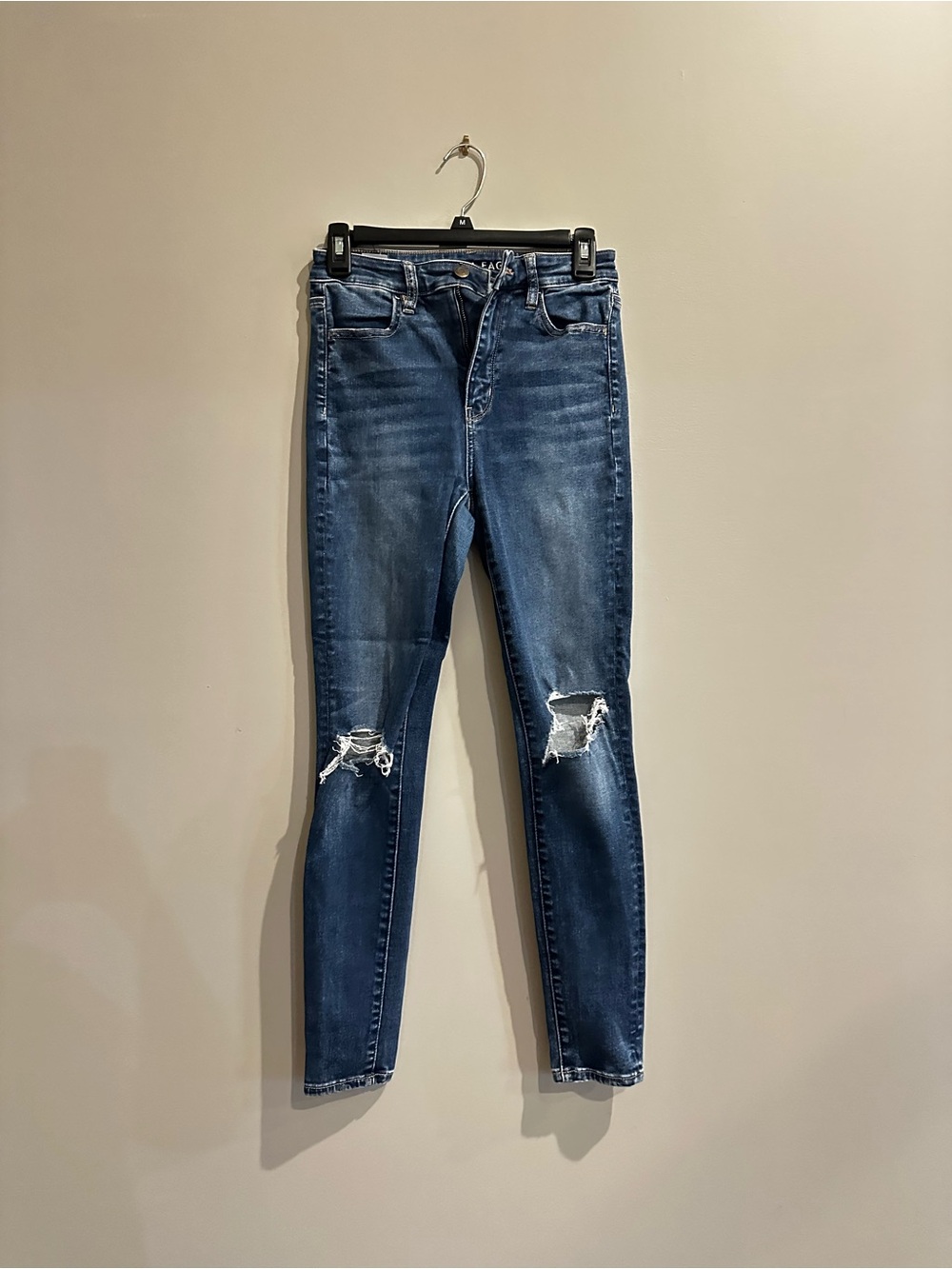 American Eagle Outfitters Skinny Ripped Jeans - Blue